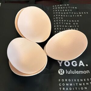 Lululemon NEW 3 PAIRS of removable pad inserts for sports bras tank top 6/8/10